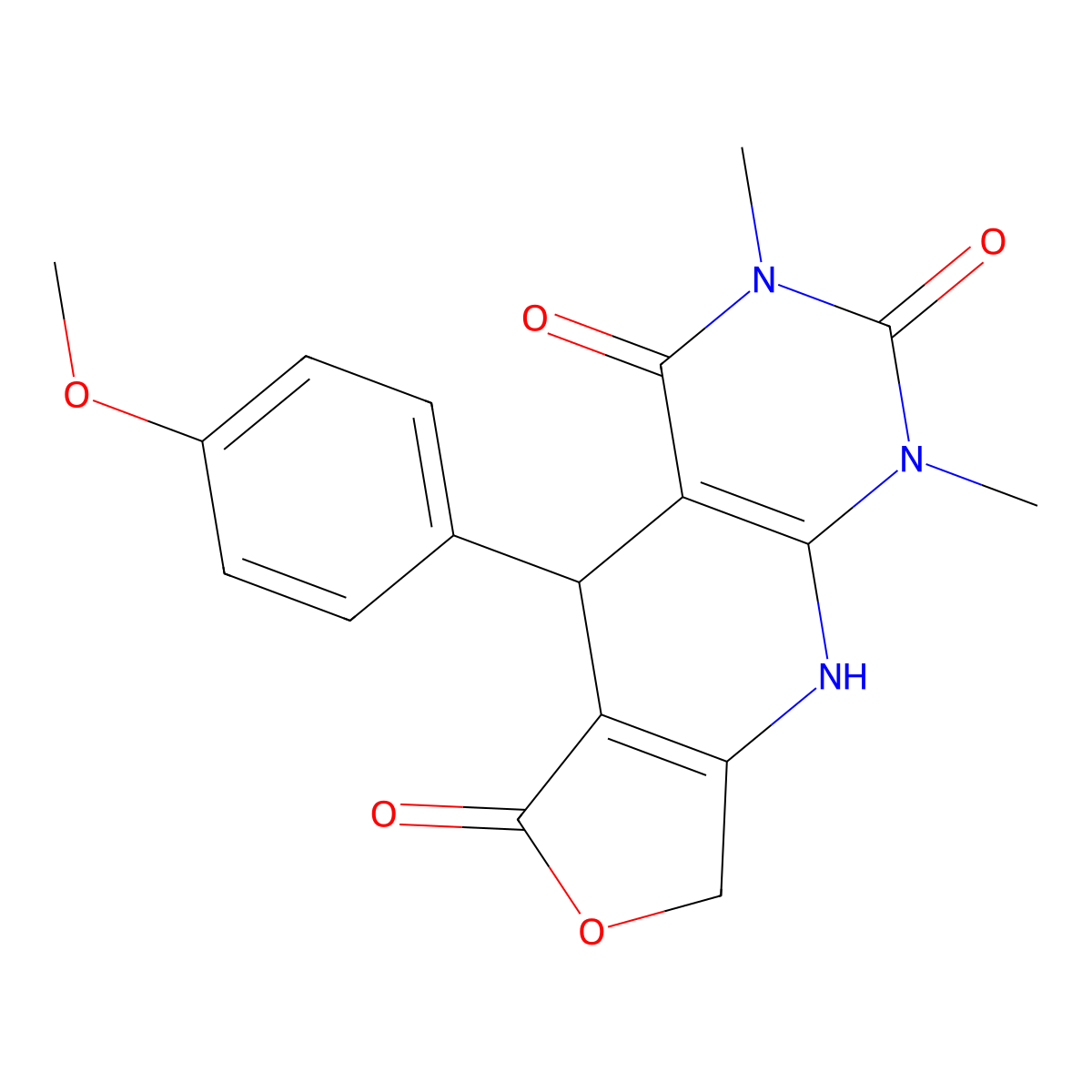 8-(4-Methoxyphenyl)-11,13-dimethyl-5-oxa-2,11,13-triazatricyclo[7.4.0.0^{3,7}]trideca-1(9),3(7)-diene-6,10,12-trione molecular structure, CAS 771501-56-5