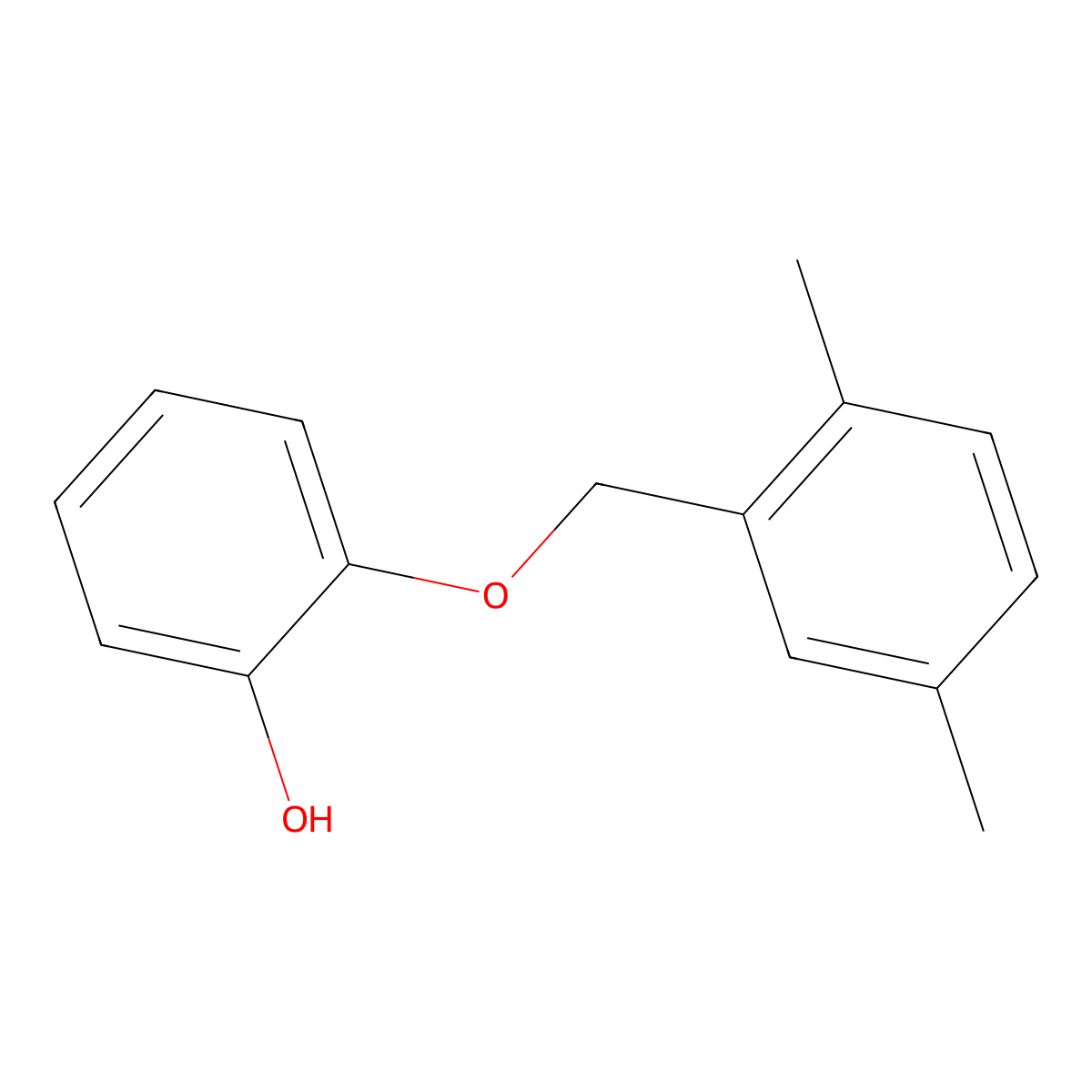 2-(2,5-Dimethylphenylmethoxy)phenol molecular structure, CAS 77151-90-7