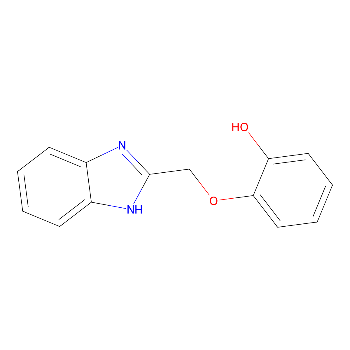 2-(1H-benzimidazol-2-ylmethoxy)phenol molecular structure, CAS 77151-93-0