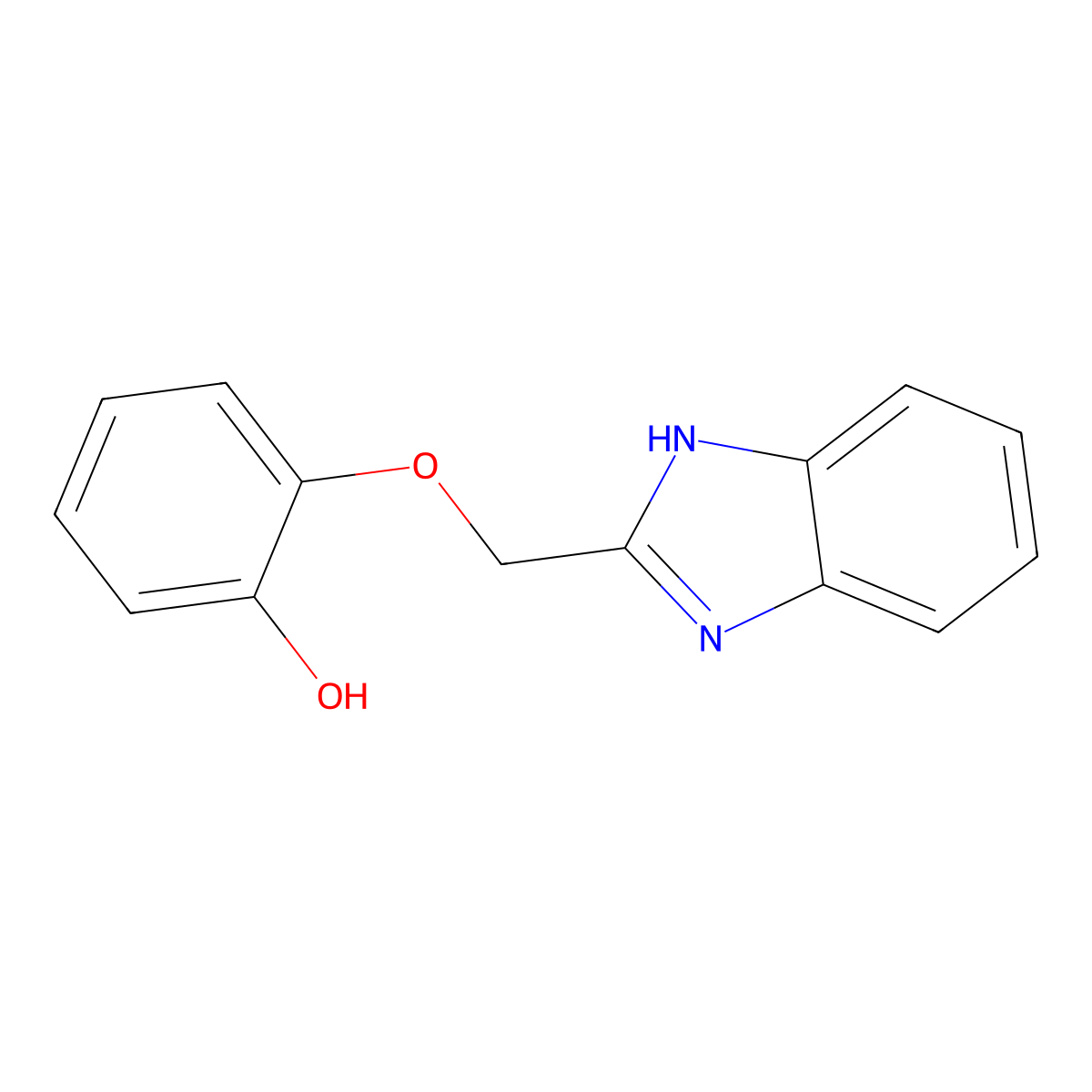2-(1H-benzimidazol-2-ylmethoxy)phenol molecular structure, CAS 77151-93-0