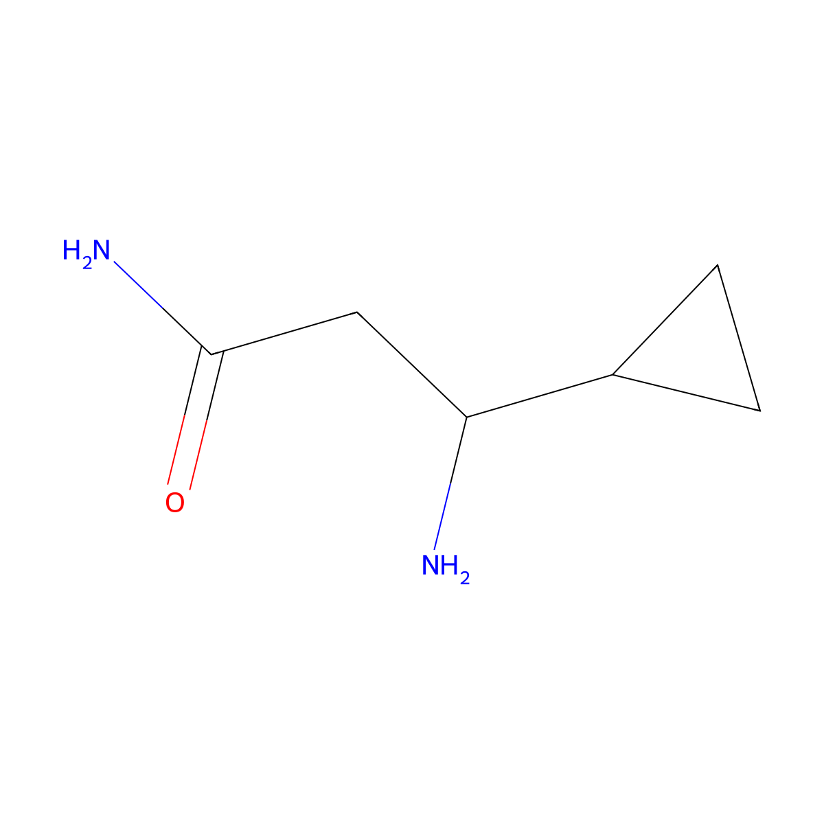 3-Amino-3-cyclopropylpropanamide molecular structure, CAS 771520-89-9