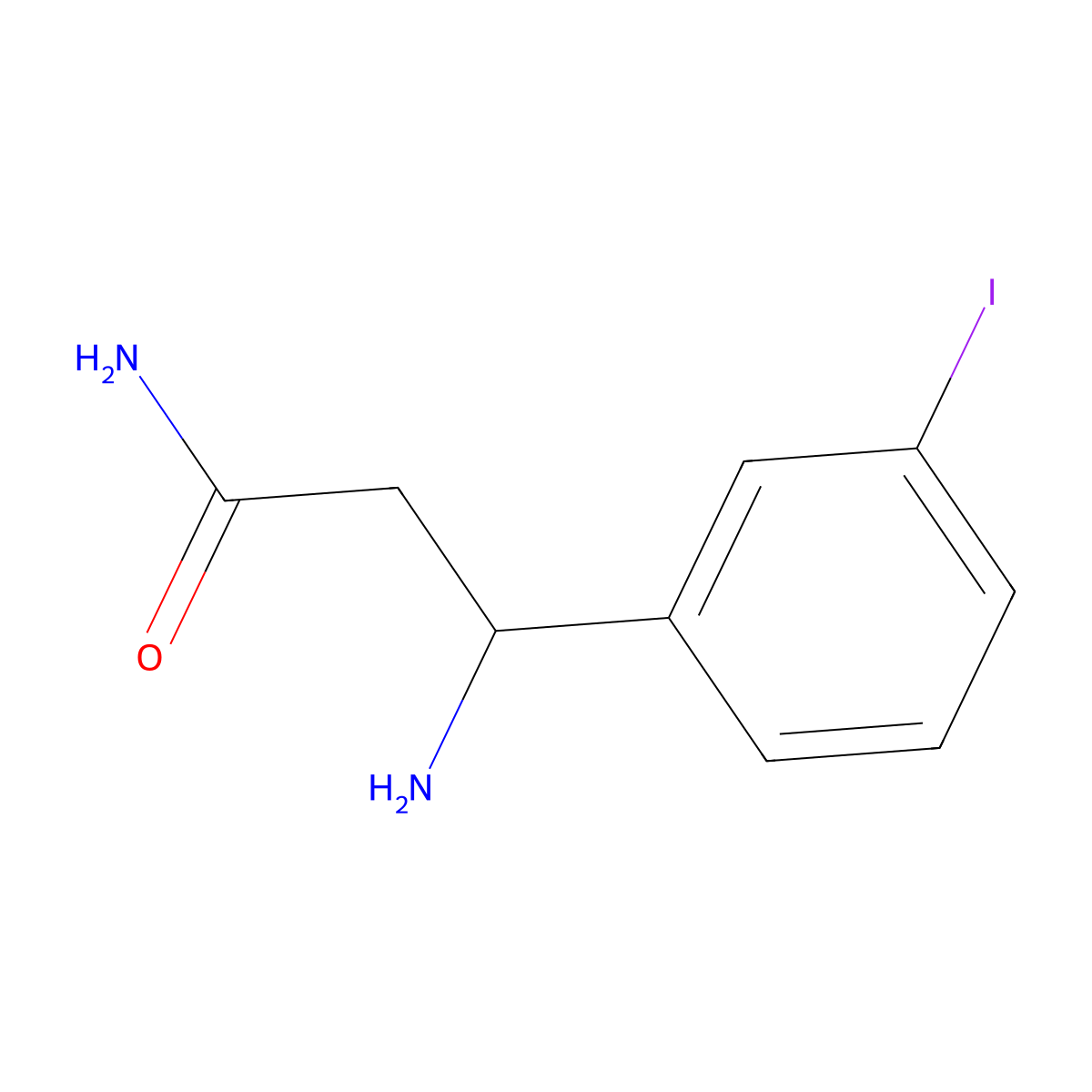 3-Amino-3-(3-iodophenyl)propanamide molecular structure, CAS 771522-10-2