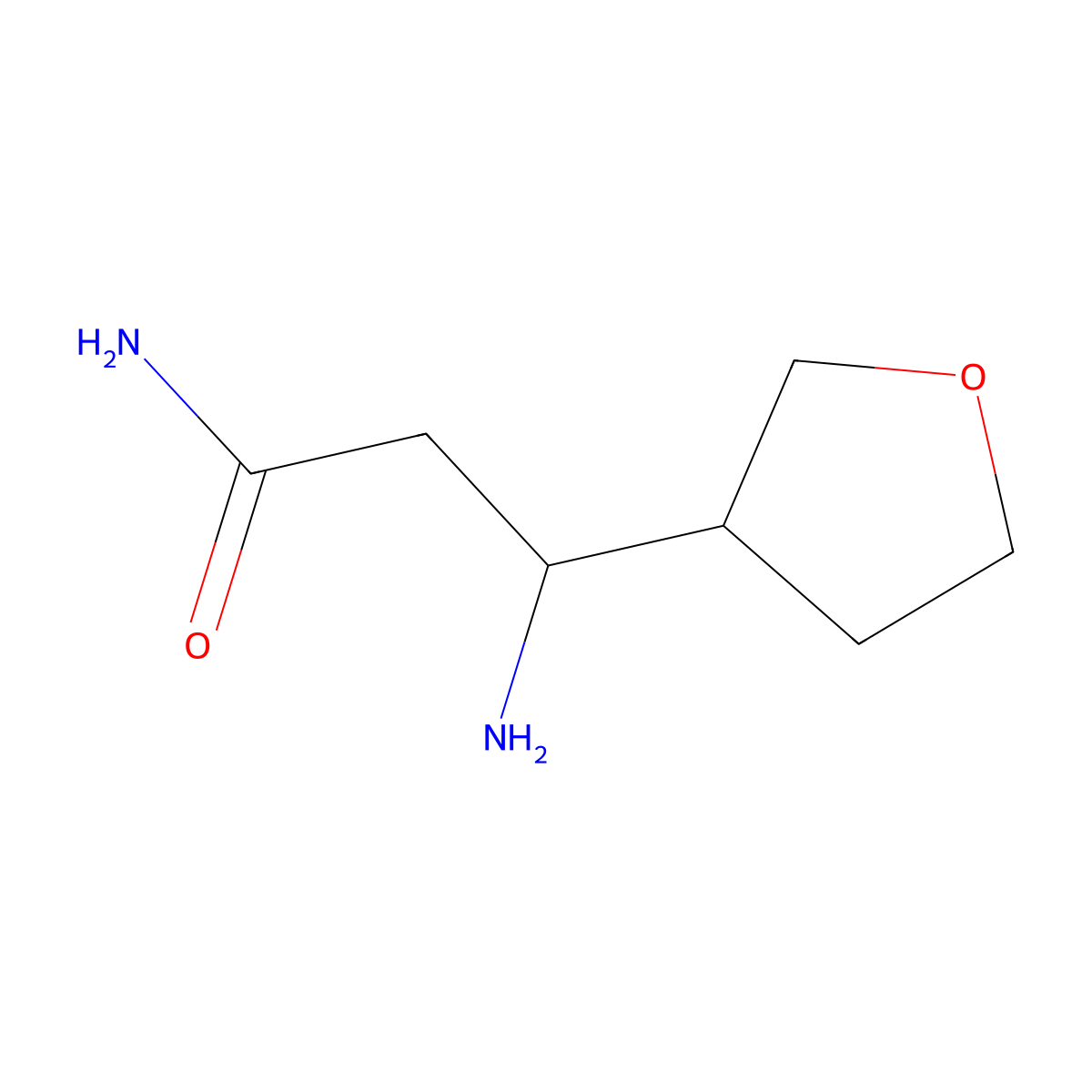 3-Amino-3-(oxolan-3-yl)propanamide molecular structure, CAS 771523-32-1