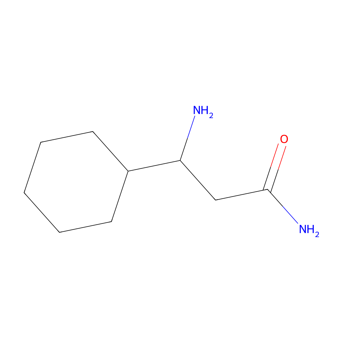 3-Amino-3-cyclohexylpropanamide molecular structure, CAS 771527-14-1