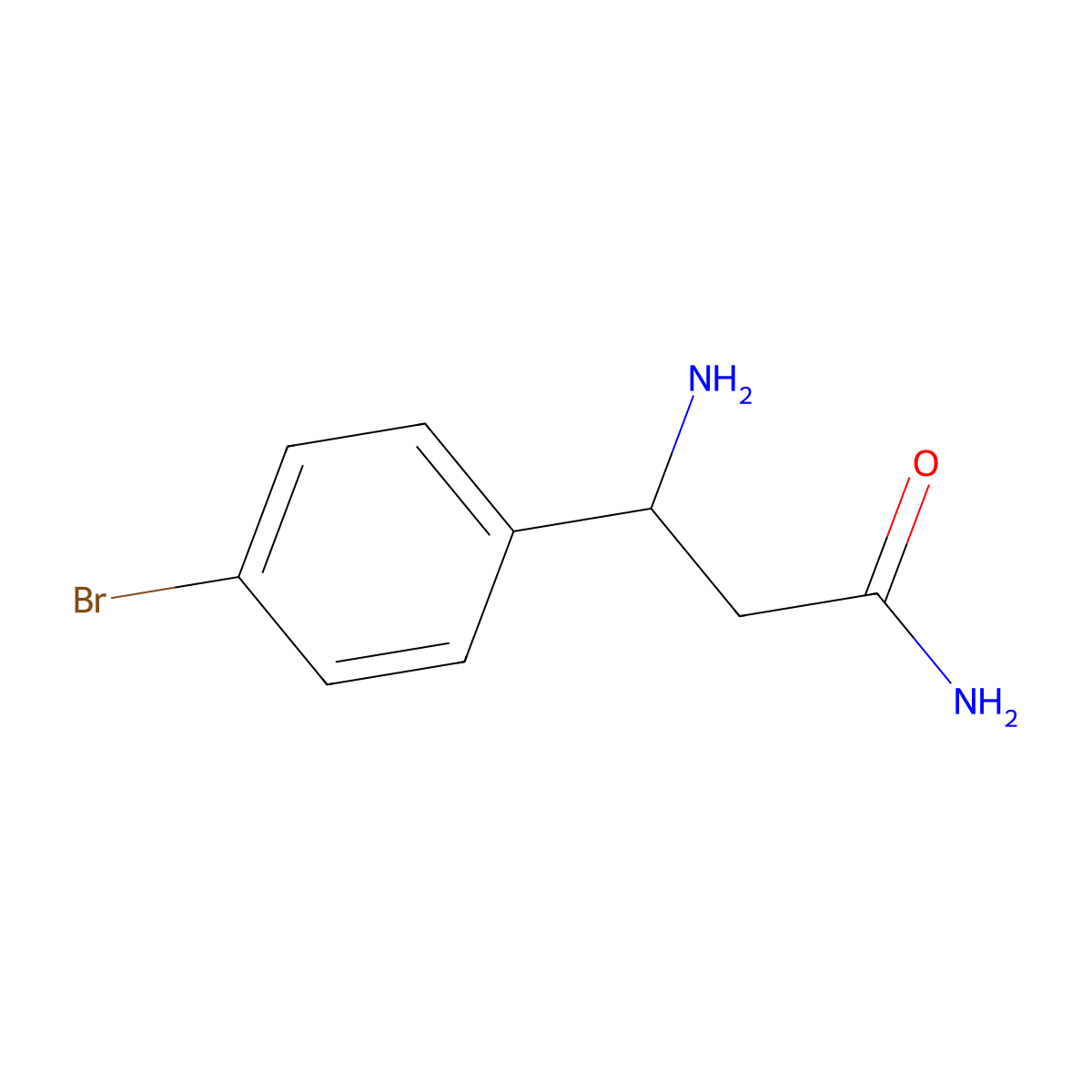 3-Amino-3-(4-bromophenyl)propanamide molecular structure, CAS 771527-87-8