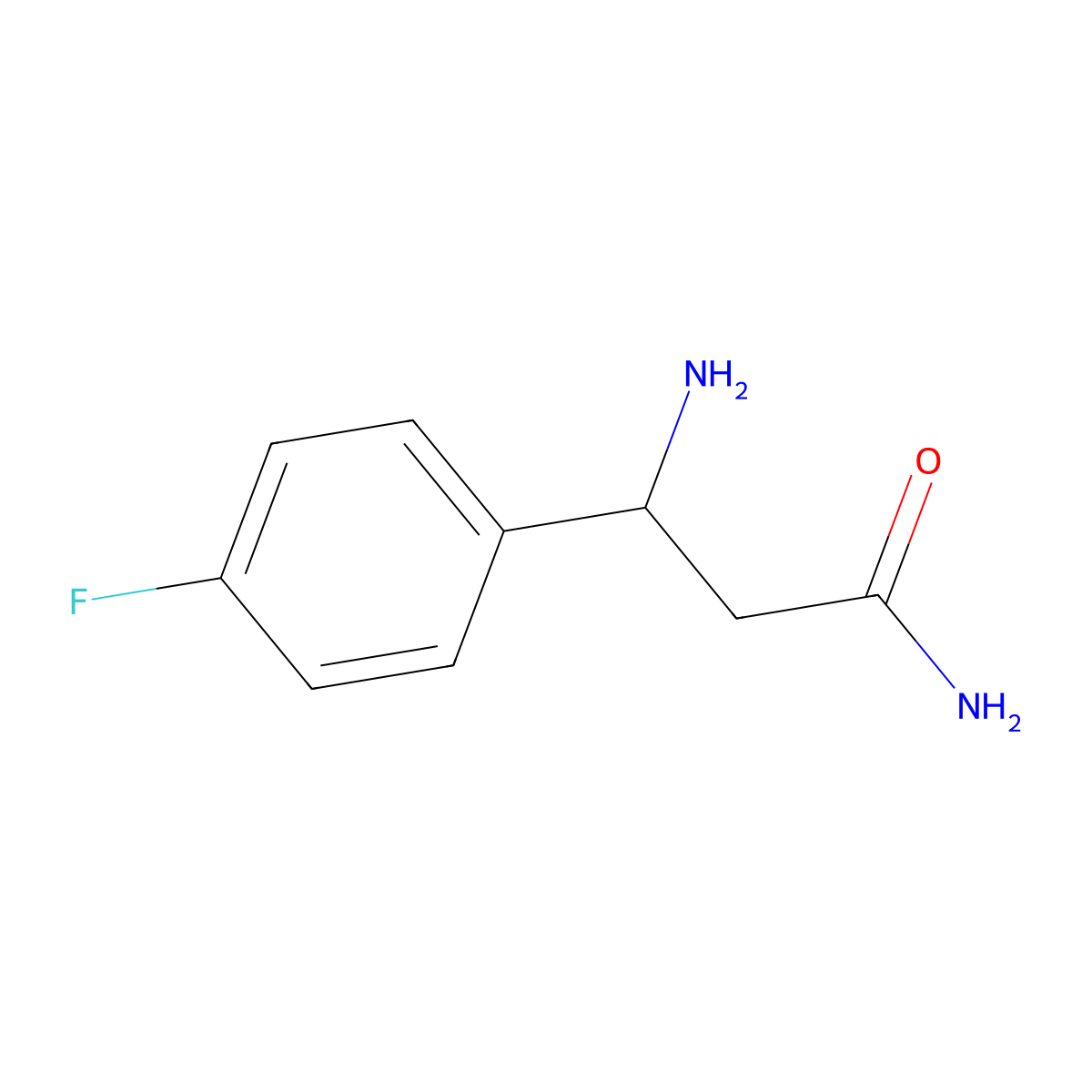 3-Amino-3-(4-Fluorophenyl)Propanamide molecular structure, CAS 771527-88-9