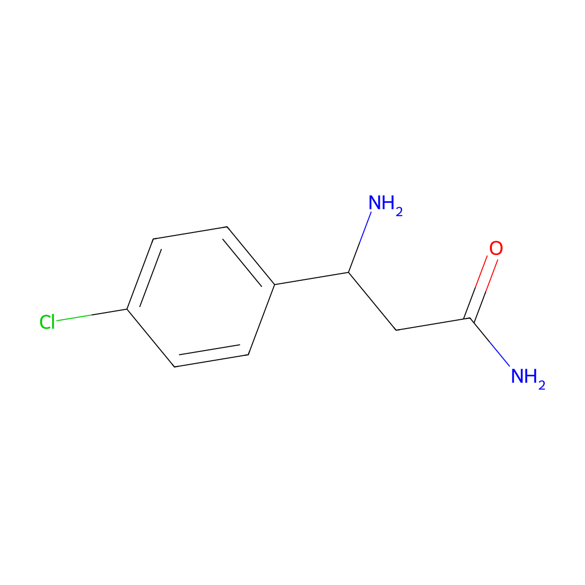3-Amino-3-(4-chlorophenyl)propanamide molecular structure, CAS 771527-89-0