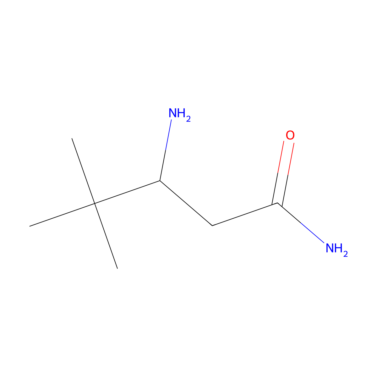 3-Amino-4,4-dimethylpentanamide molecular structure, CAS 771528-28-0