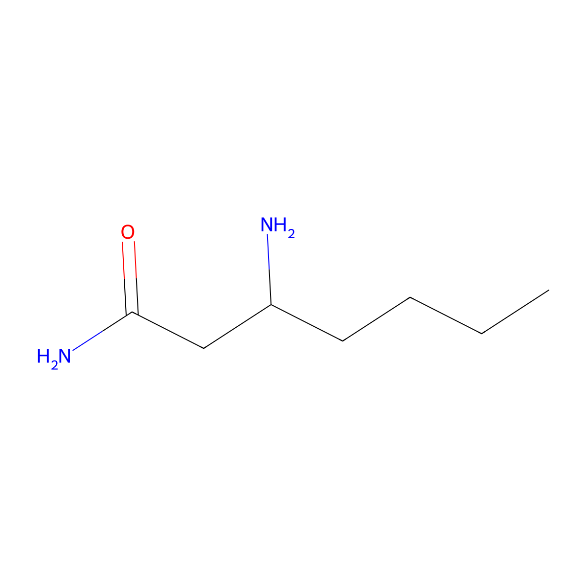 3-Aminoheptanamide molecular structure, CAS 771528-67-7