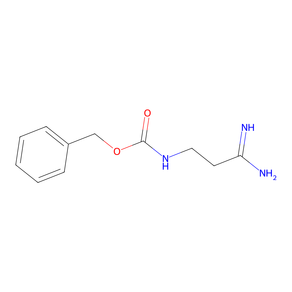 benzyl N-(2-carbamimidoylethyl)carbamate molecular structure, CAS 77153-01-6
