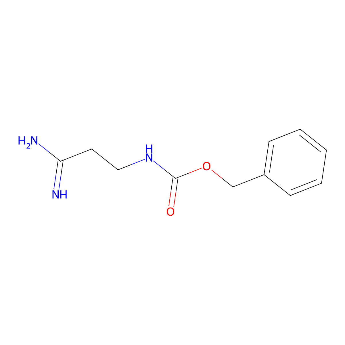 benzyl N-(2-carbamimidoylethyl)carbamate molecular structure, CAS 77153-01-6