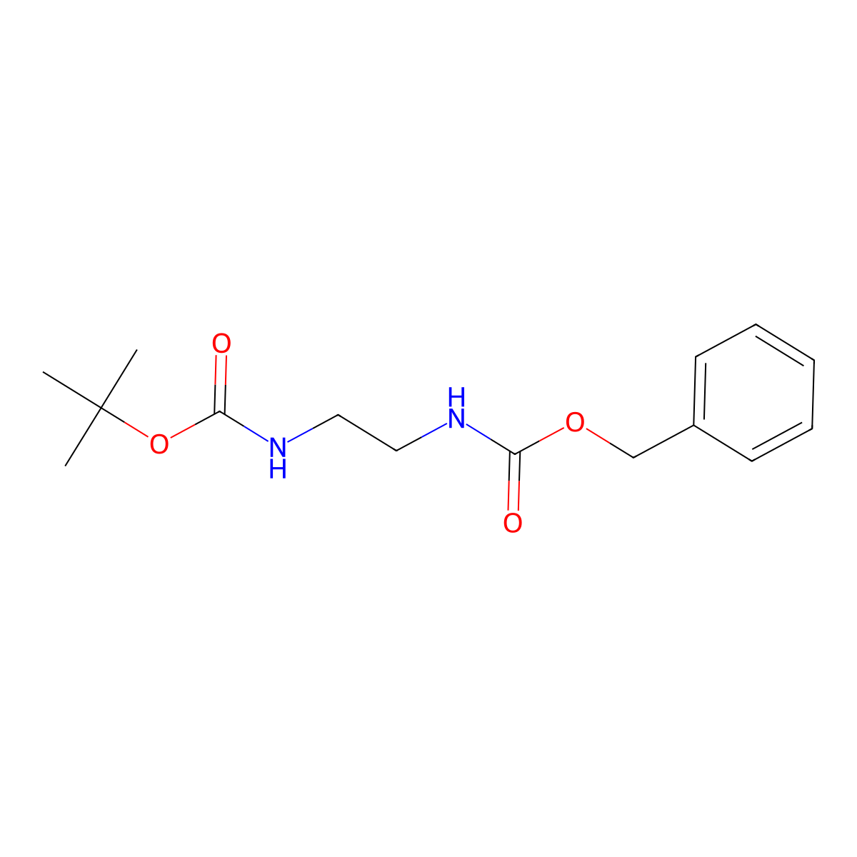 Benzyl tert-butyl ethane-1,2-diyldicarbamate molecular structure, CAS 77153-05-0