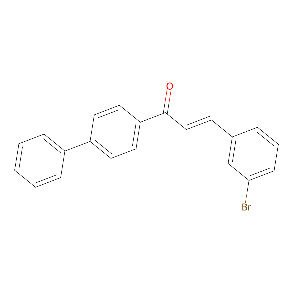 3-(3-Bromophenyl)-1-(4-phenylphenyl)prop-2-en-1-one molecular structure, CAS 77153-28-7