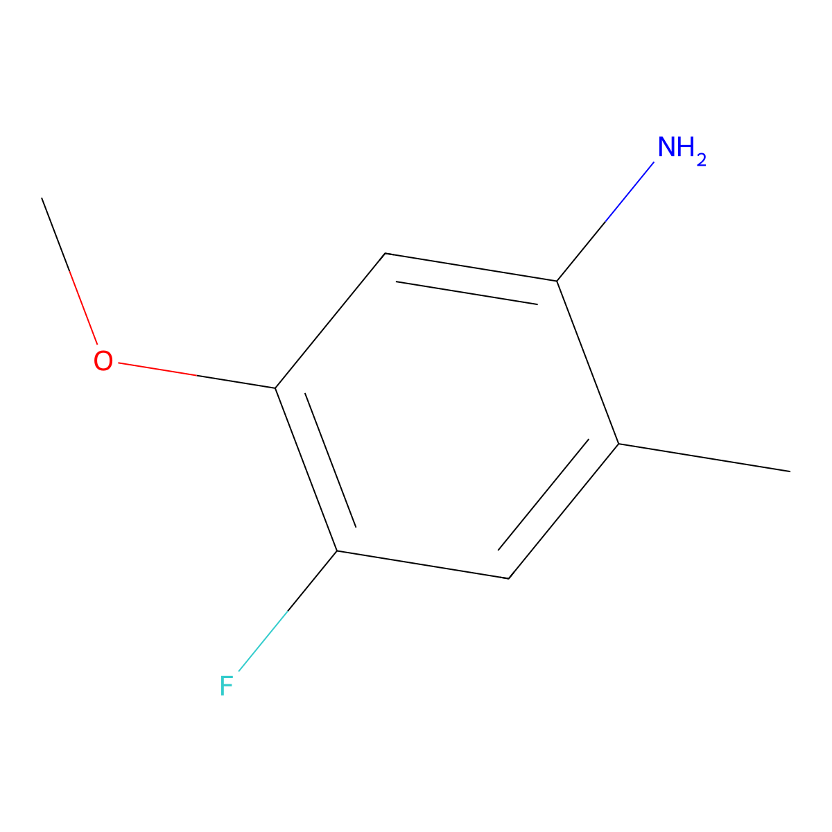 5-Amino-2-fluoro-4-methylanisole molecular structure, CAS 77153-73-2