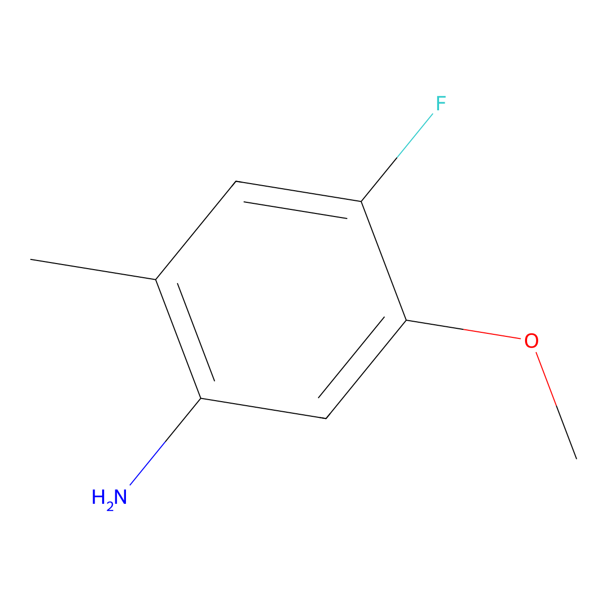 5-Amino-2-fluoro-4-methylanisole molecular structure, CAS 77153-73-2