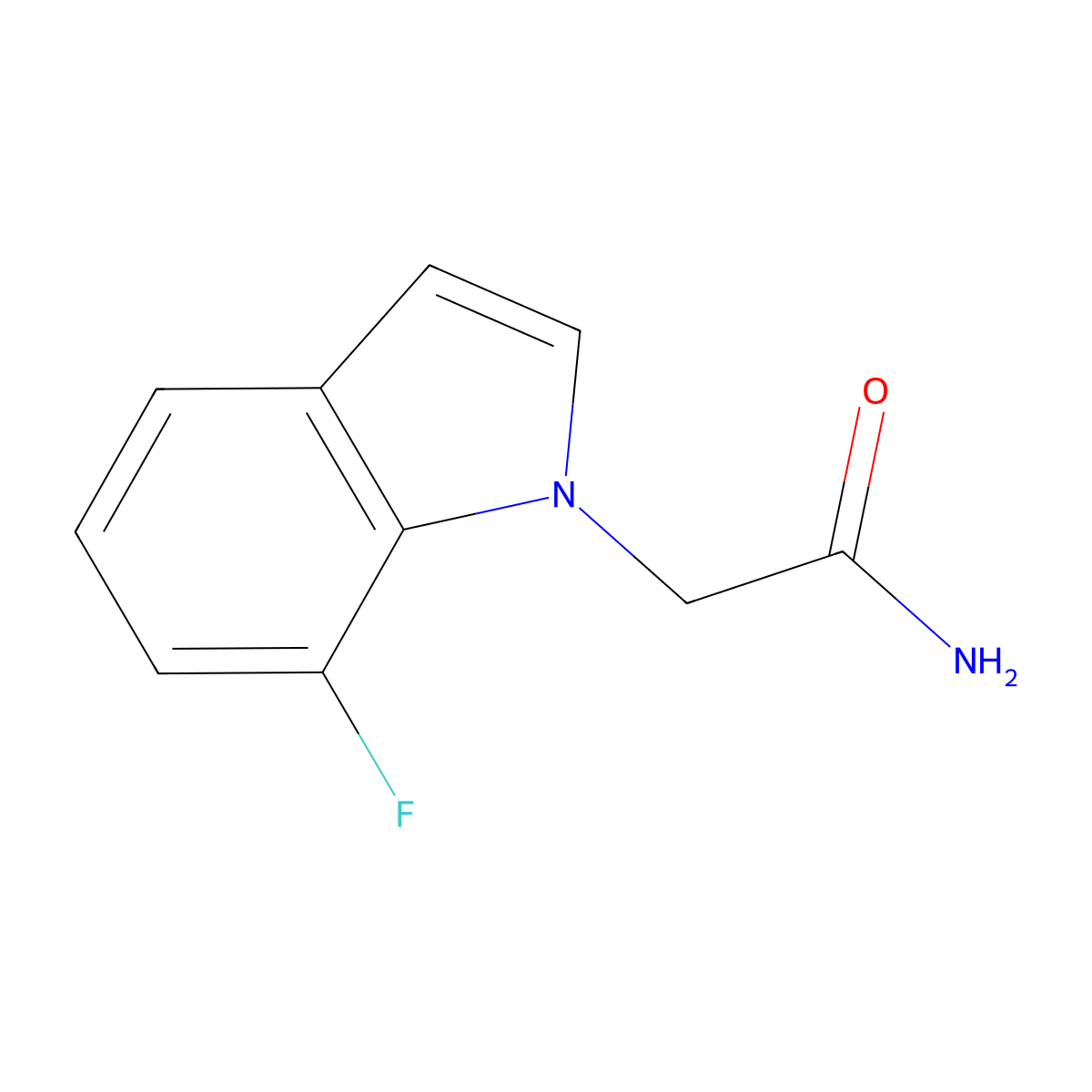 2-(7-Fluoro-1h-indol-1-yl)acetamide molecular structure, CAS 771533-10-9