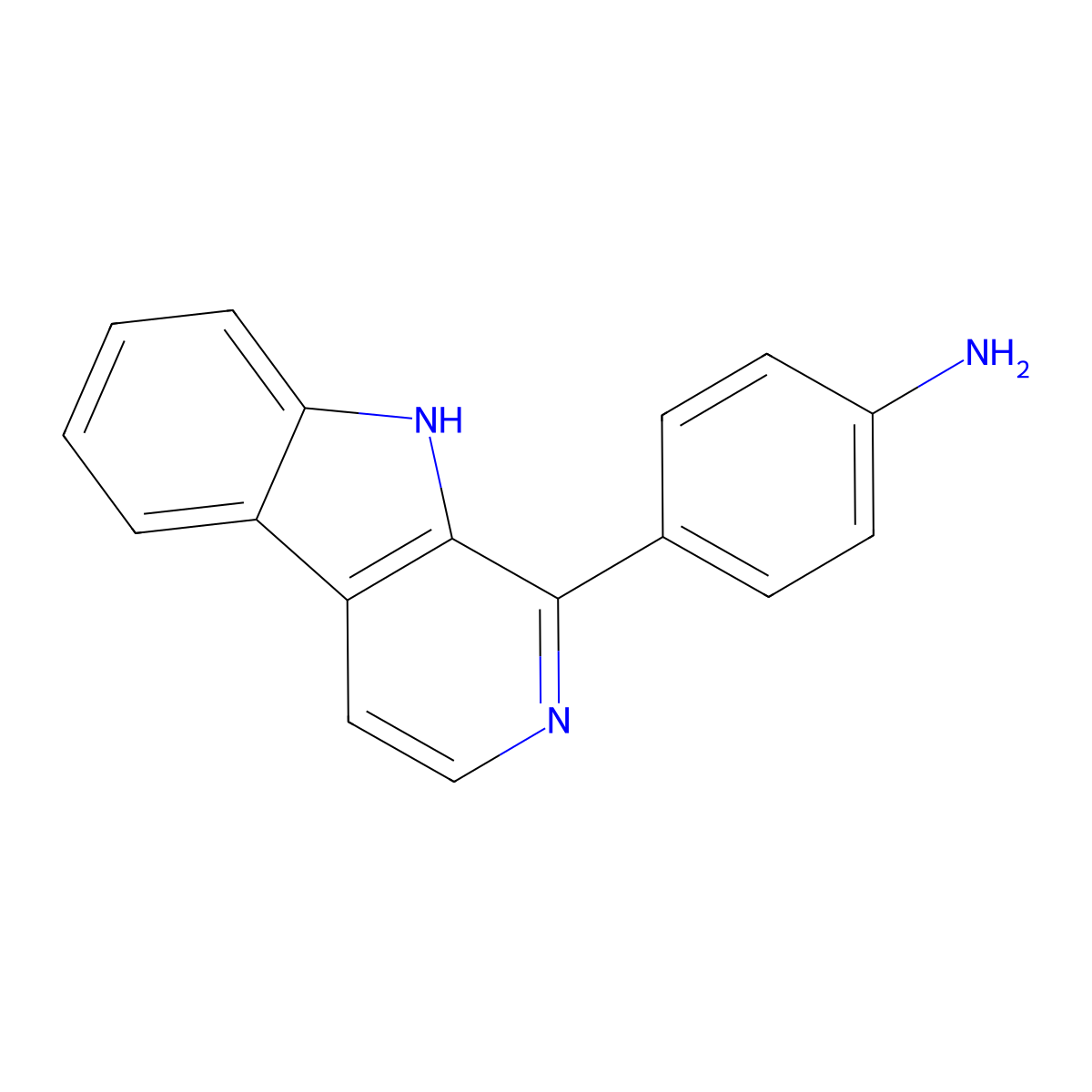 4-(9H-beta-Carbolin-1-yl)aniline molecular structure, CAS 771533-61-0