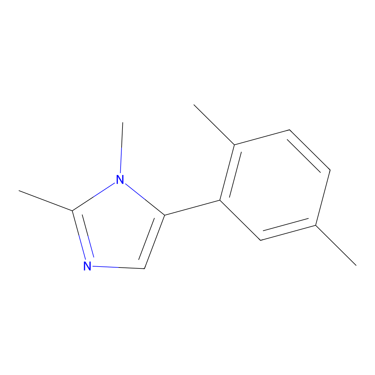 5-(2,5-Dimethylphenyl)-1,2-dimethyl-1H-imidazole molecular structure, CAS 771540-89-7