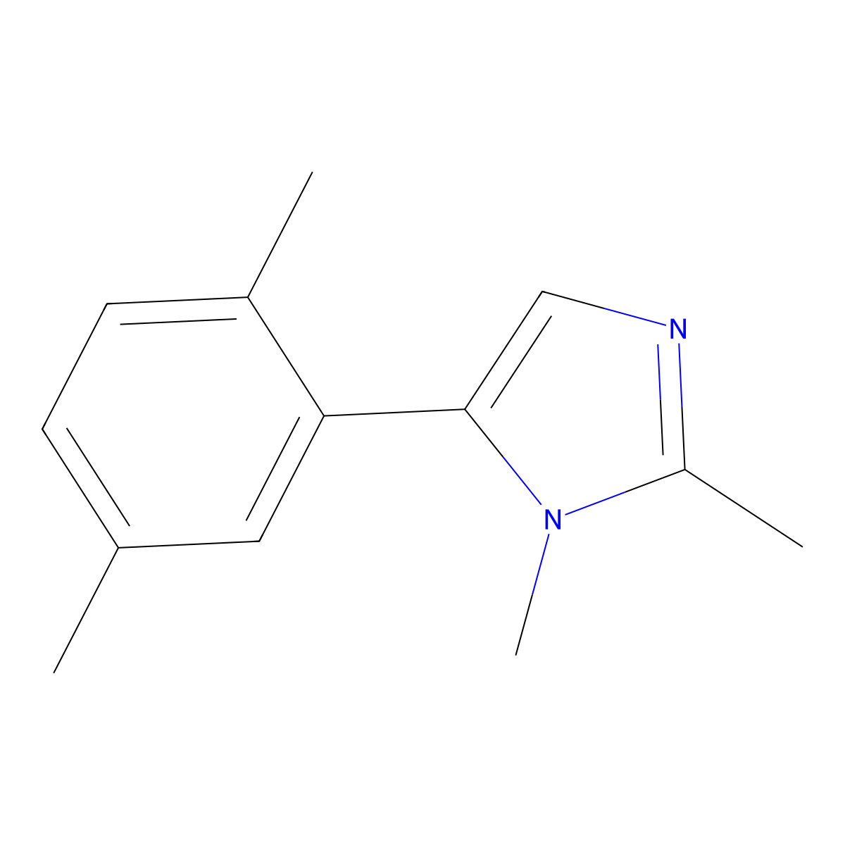 5-(2,5-Dimethylphenyl)-1,2-dimethyl-1H-imidazole molecular structure, CAS 771540-89-7