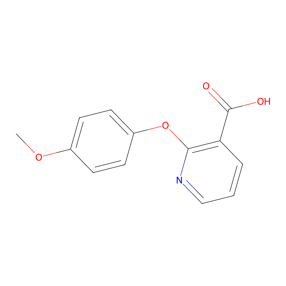 2-(4-Methoxyphenoxy)nicotinic acid molecular structure, CAS 771553-78-7