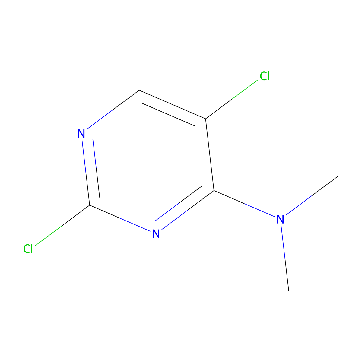 2,5-dichloro-N,N-dimethylpyrimidin-4-amine molecular structure, CAS 771555-72-7