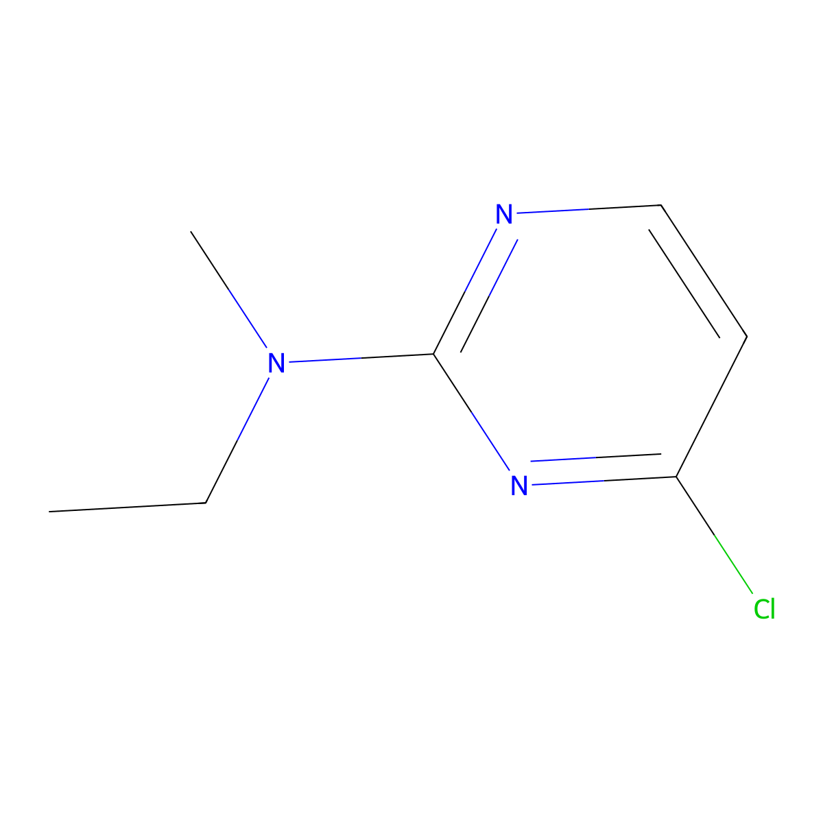 (4-Chloro-pyrimidin-2-yl)-ethyl-methyl-amine molecular structure, CAS 771556-83-3