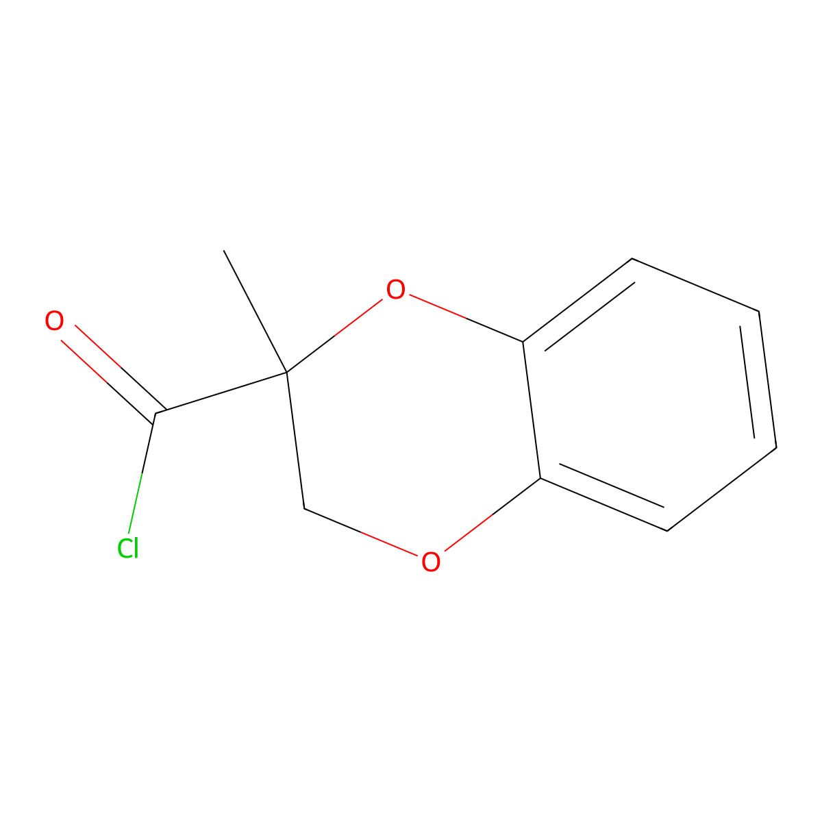 2-Methyl-2,3-dihydro-1,4-benzodioxine-2-carbonyl chloride molecular structure, CAS 77156-57-1