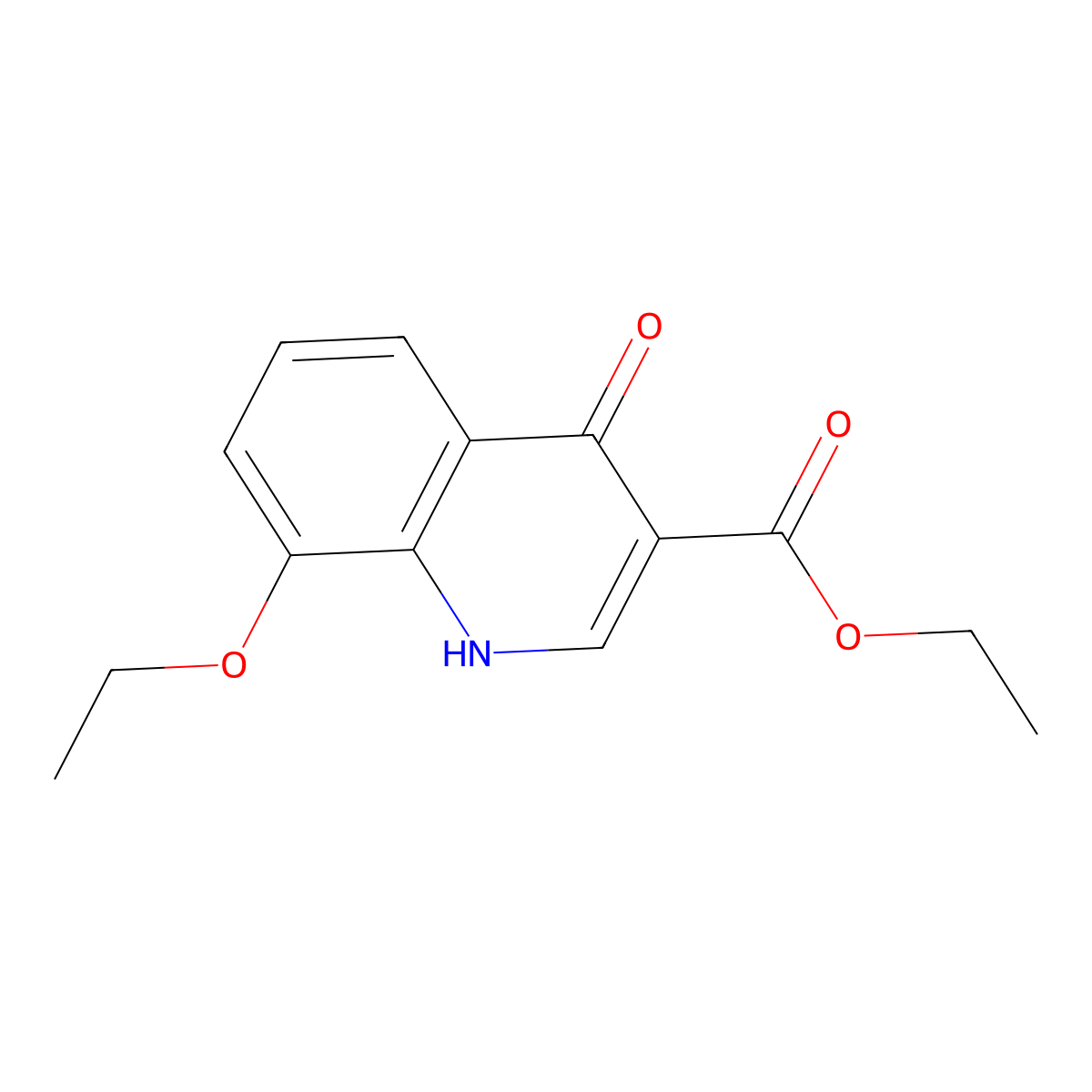 Ethyl 8-ethoxy-4-hydroxyquinoline-3-carboxylate molecular structure, CAS 77156-73-1