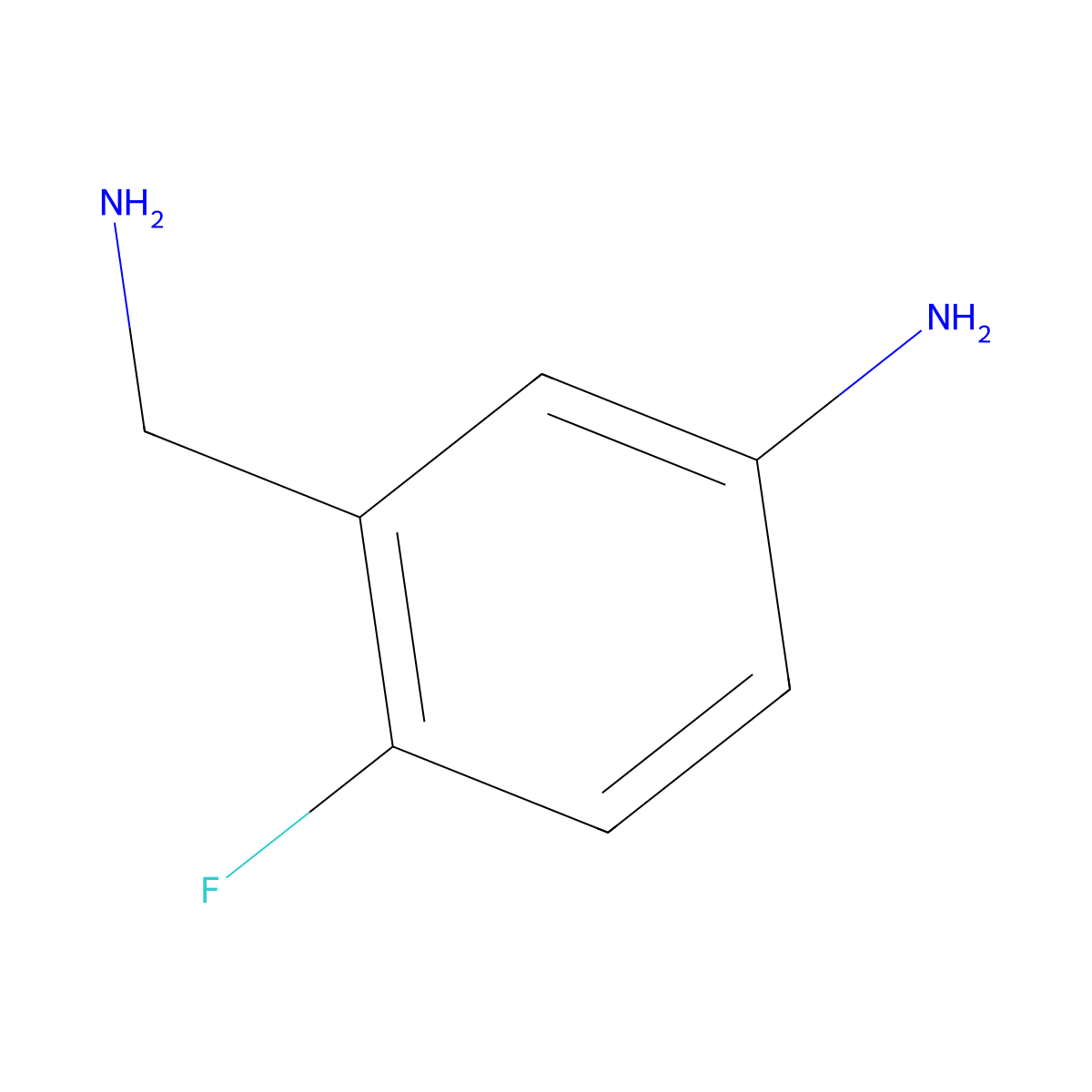 3-(Aminomethyl)-4-fluoroaniline molecular structure, CAS 771571-82-5