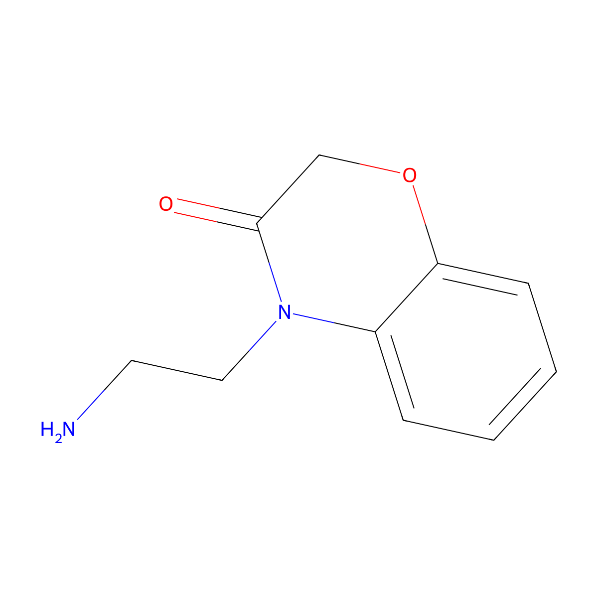 4-(2-Aminoethyl)-3,4-dihydro-2H-1,4-benzoxazin-3-one molecular structure, CAS 771571-85-8