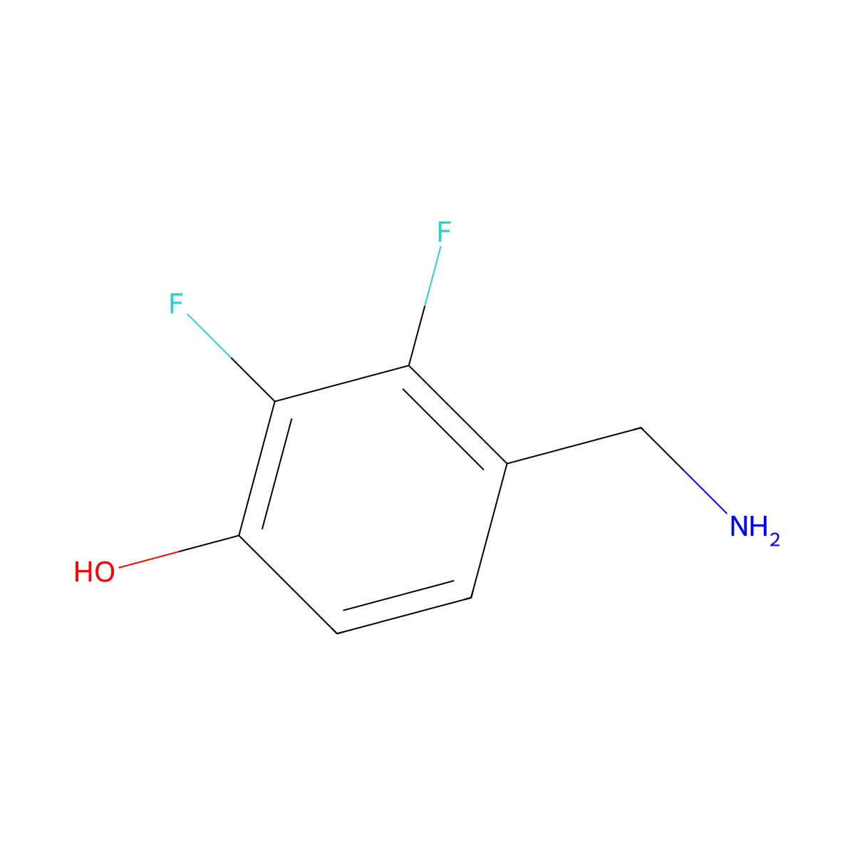 4-(Aminomethyl)-2,3-difluorophenol molecular structure, CAS 771571-86-9