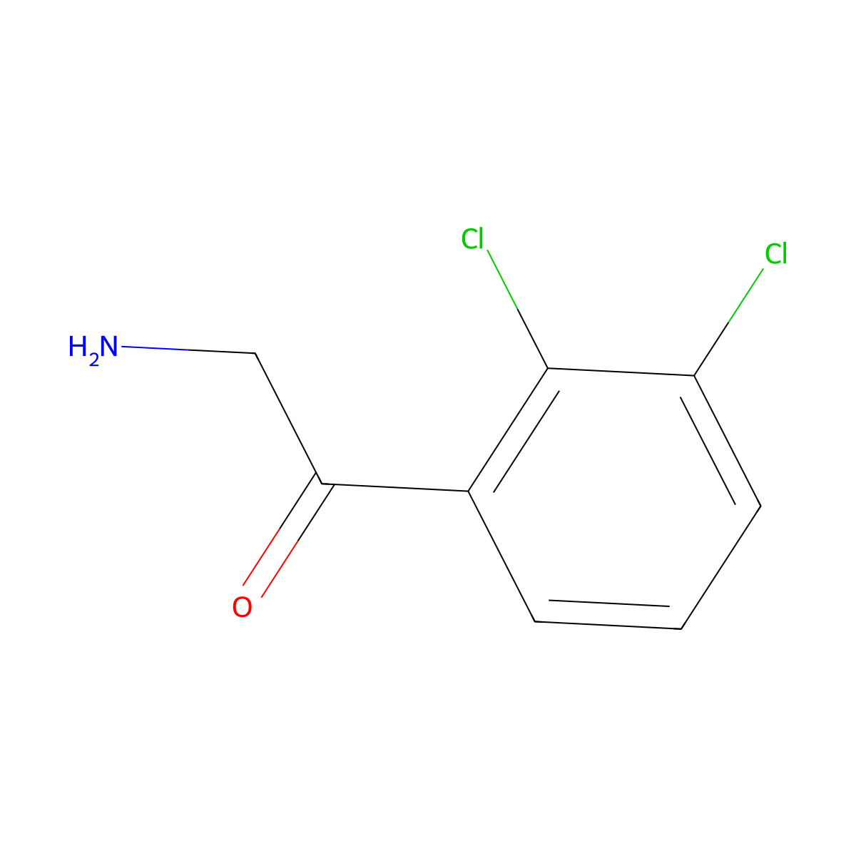 2-Amino-1-(2,3-dichlorophenyl)ethan-1-one molecular structure, CAS 771571-90-5