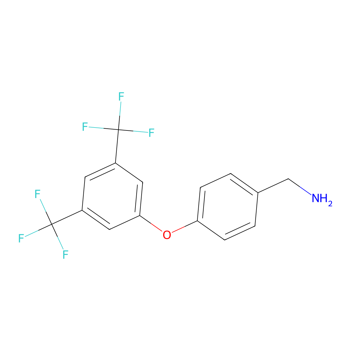 (4-[3,5-Bis(Trifluoromethyl)Phenoxy]Phenyl)Methylamine molecular structure, CAS 771572-16-8