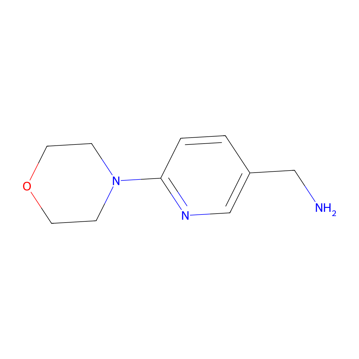 (6-(Morpholin-4-yl)pyridin-3-yl)methanamine molecular structure, CAS 771572-26-0