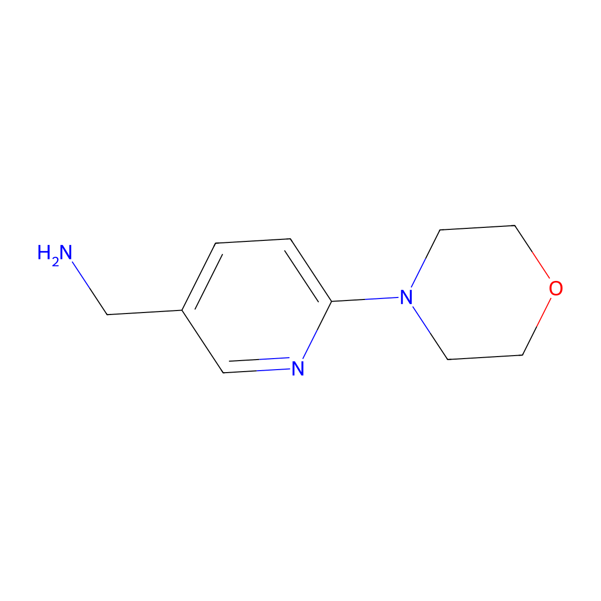 (6-(Morpholin-4-yl)pyridin-3-yl)methanamine molecular structure, CAS 771572-26-0
