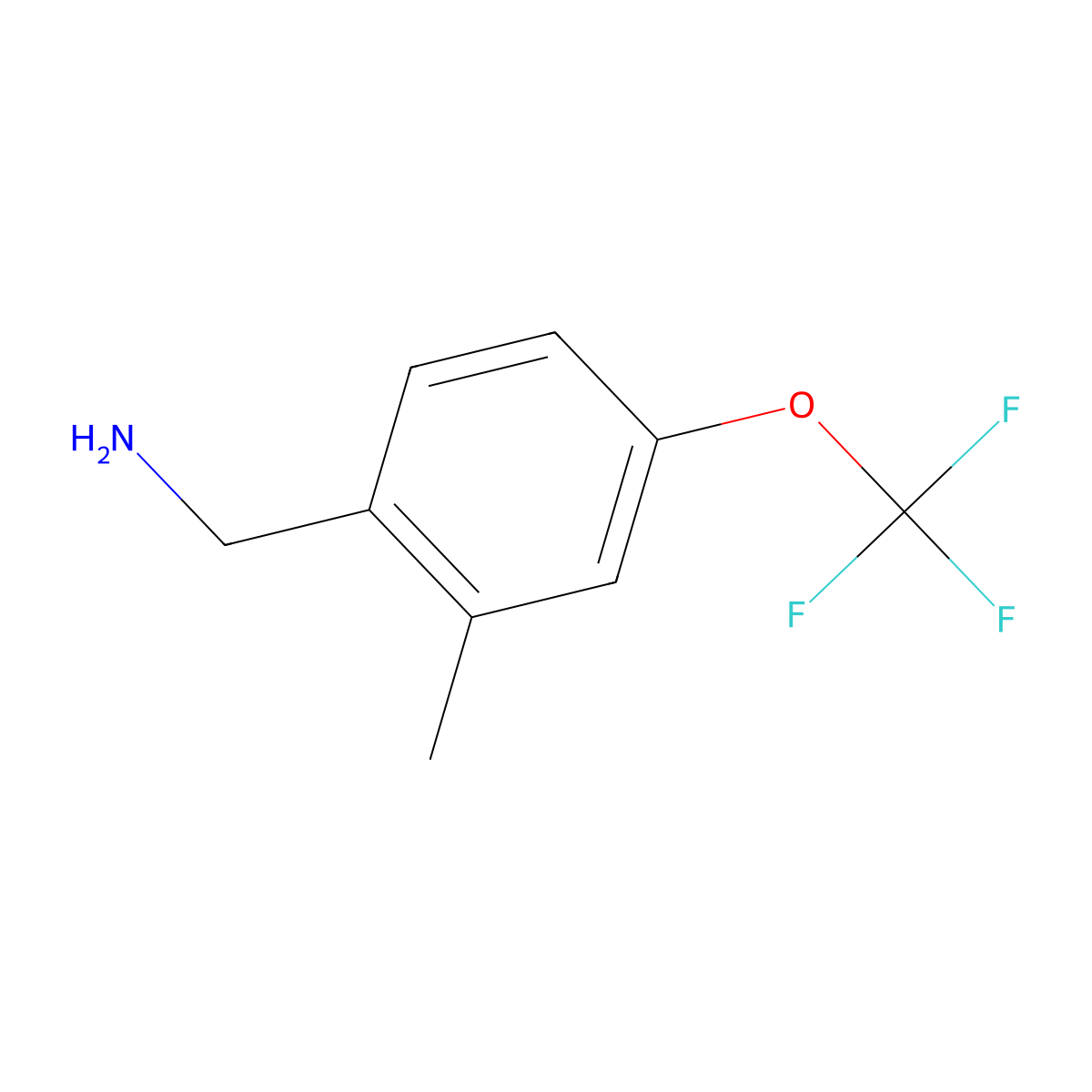 2-Methyl-4-(trifluoromethoxy)benzylamine molecular structure, CAS 771572-39-5
