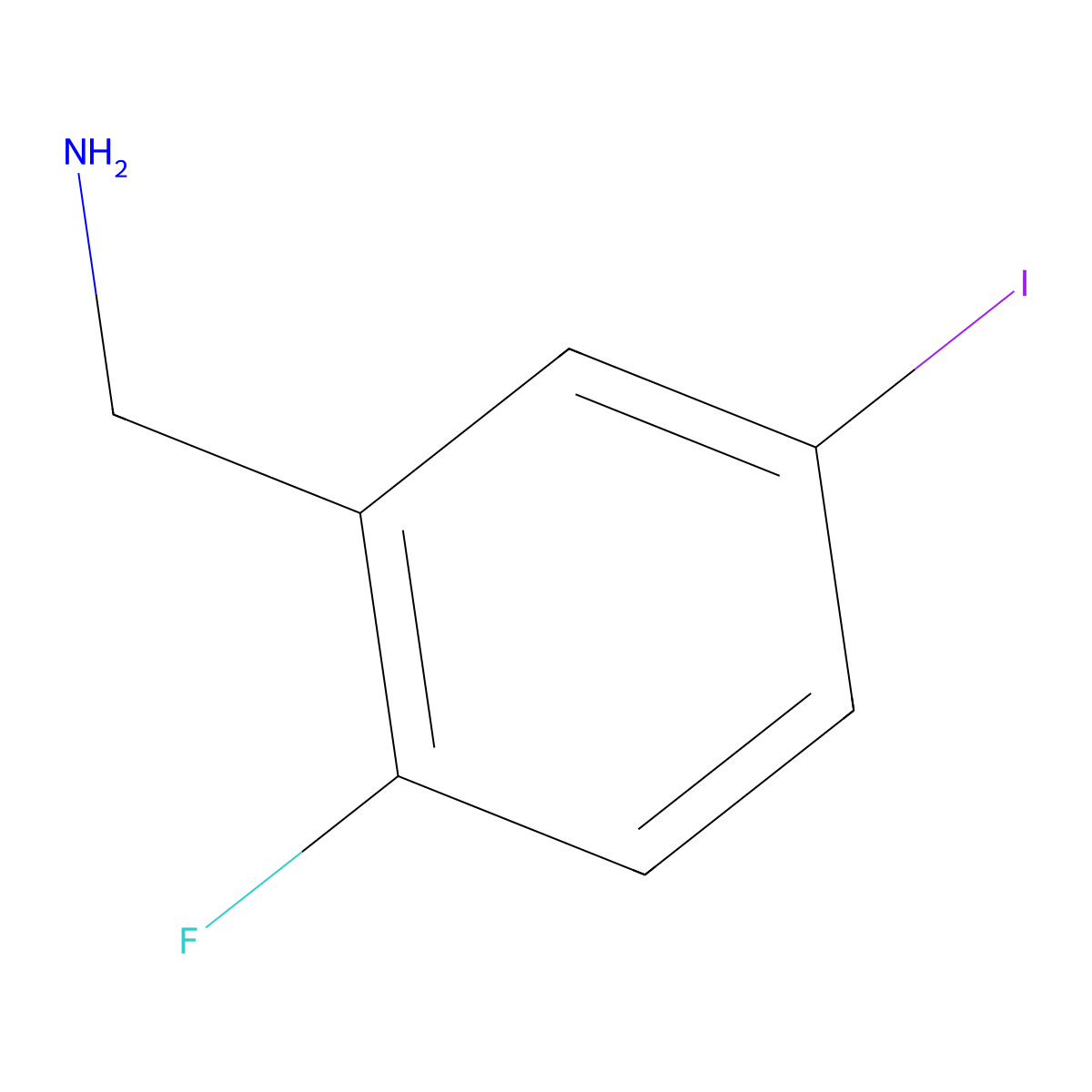 2-Fluoro-5-iodobenzylamine molecular structure, CAS 771572-96-4