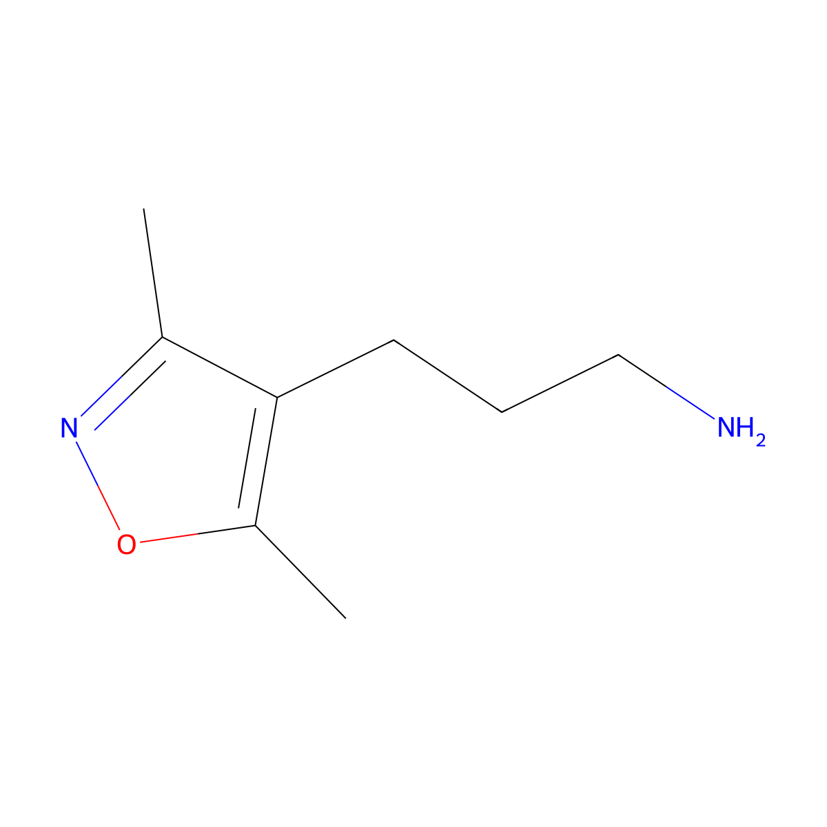 3-(Dimethyl-1,2-oxazol-4-yl)propan-1-amine molecular structure, CAS 771572-98-6