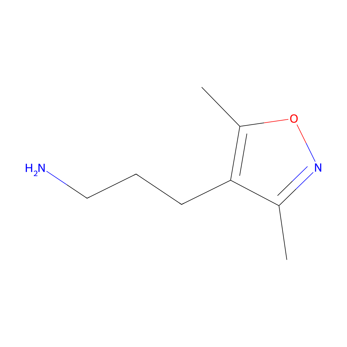 3-(Dimethyl-1,2-oxazol-4-yl)propan-1-amine molecular structure, CAS 771572-98-6