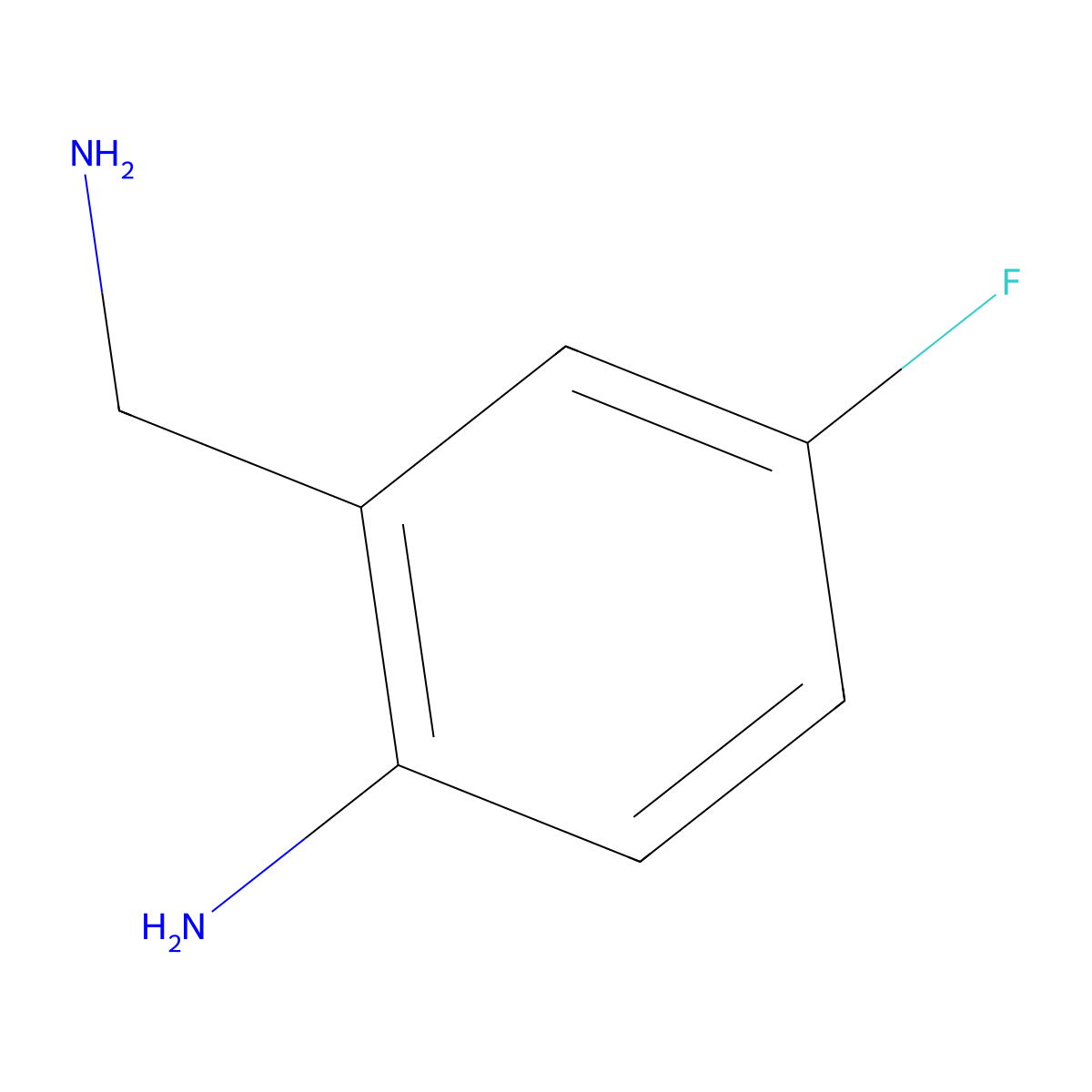 2-(Aminomethyl)-4-fluoroaniline molecular structure, CAS 771572-99-7