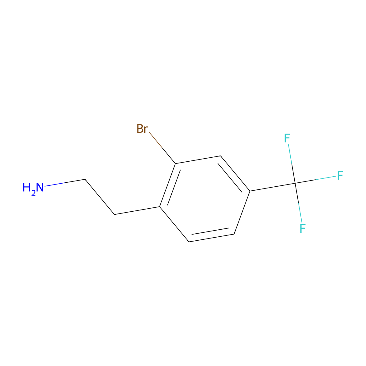 2-[2-Bromo-4-(trifluoromethyl)phenyl]ethanamine molecular structure, CAS 771573-00-3