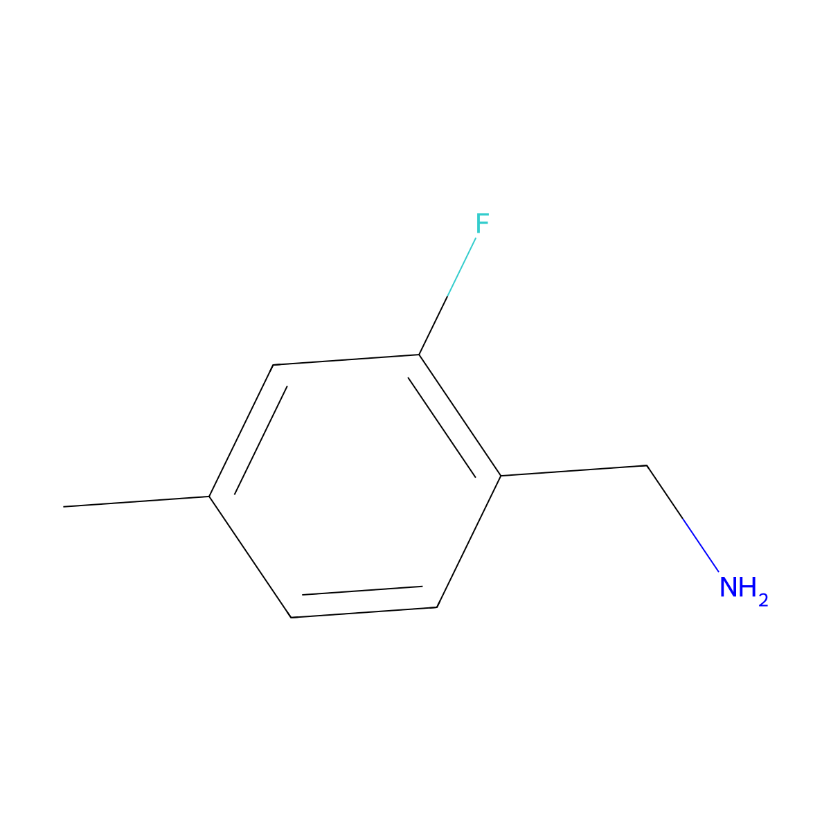 2-Fluoro-4-methylbenzylamine molecular structure, CAS 771573-01-4