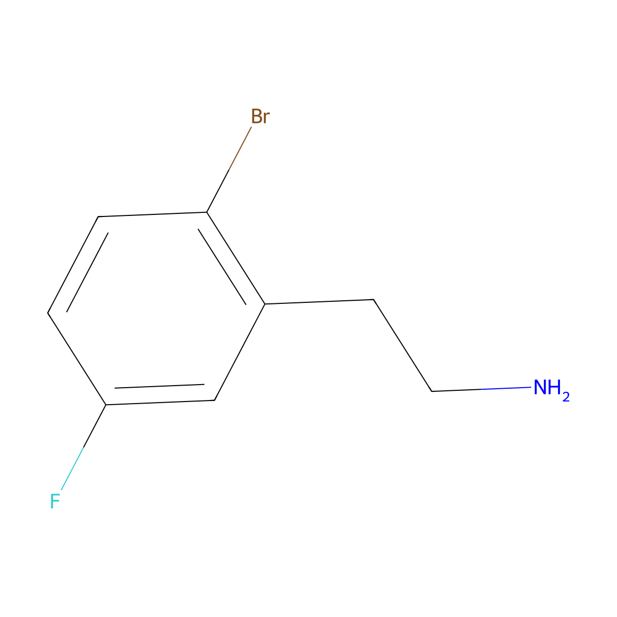 2-(2-Bromo-5-fluorophenyl)ethan-1-amine molecular structure, CAS 771573-14-9