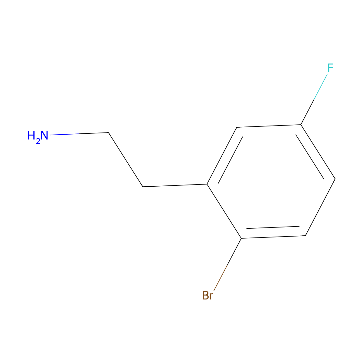 2-(2-Bromo-5-fluorophenyl)ethan-1-amine molecular structure, CAS 771573-14-9