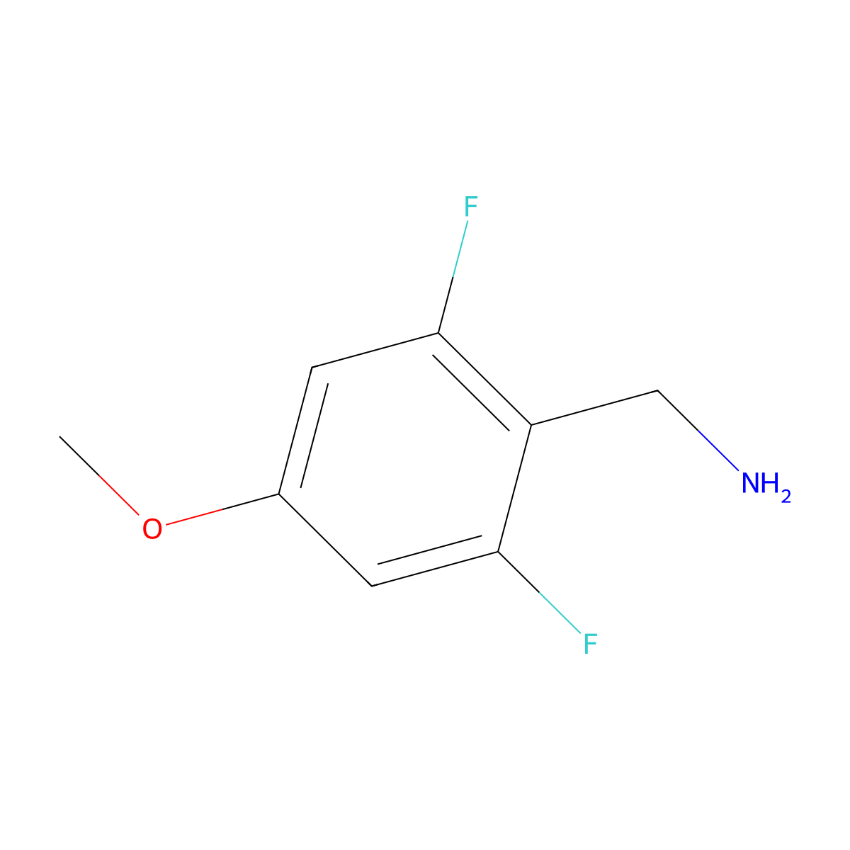 2,6-Difluoro-4-methoxybenzylamine molecular structure, CAS 771573-20-7
