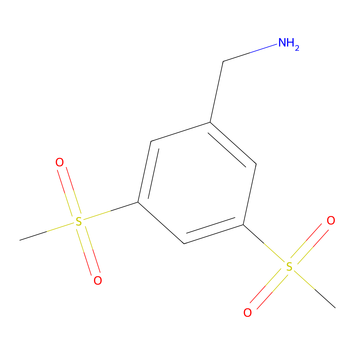 3,5-Bis(methylsulfonyl)benzenemethanamine molecular structure, CAS 771573-23-0