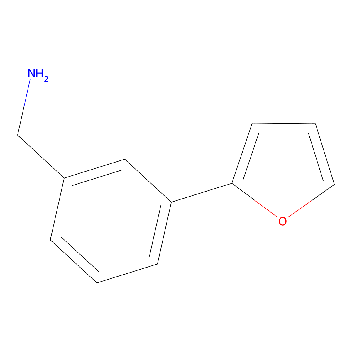[3-(2-Furyl)phenyl]methylamine molecular structure, CAS 771573-26-3