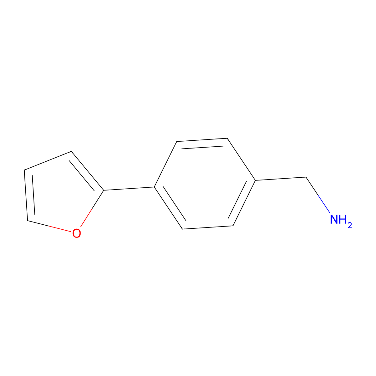 [4-(Furan-2-yl)phenyl]methanamine molecular structure, CAS 771573-27-4
