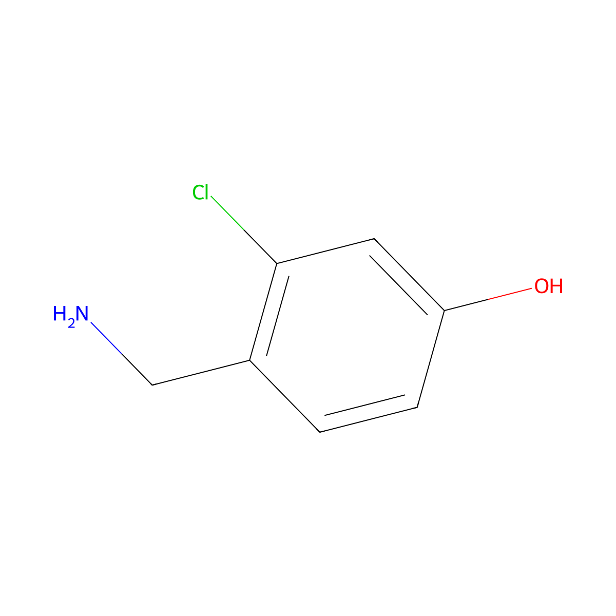 4-(Aminomethyl)-3-chlorophenol molecular structure, CAS 771573-47-8