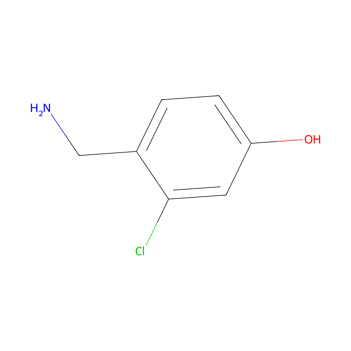 4-(Aminomethyl)-3-chlorophenol molecular structure, CAS 771573-47-8